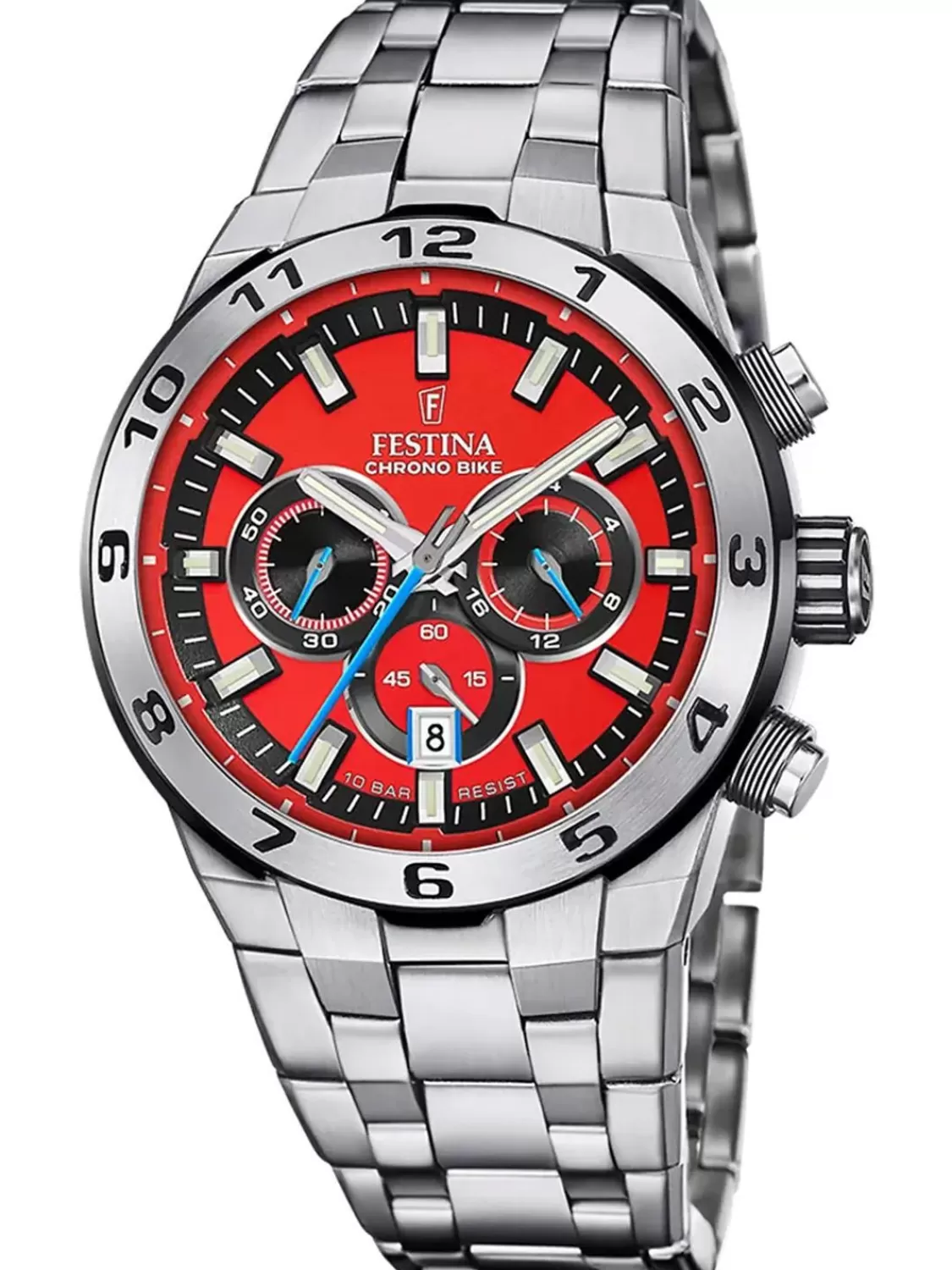 Festina Herren-Chronograph Stahl/Rot | Herrenuhren