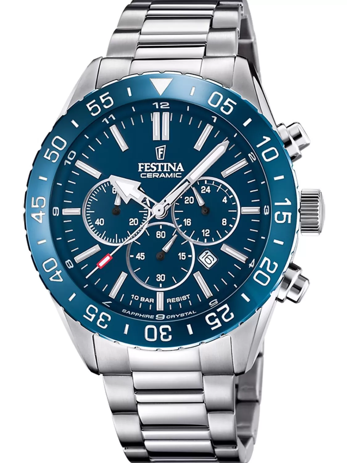 Festina Herrenuhr Chronograph Mit Saphirglas Blau | Herrenuhren