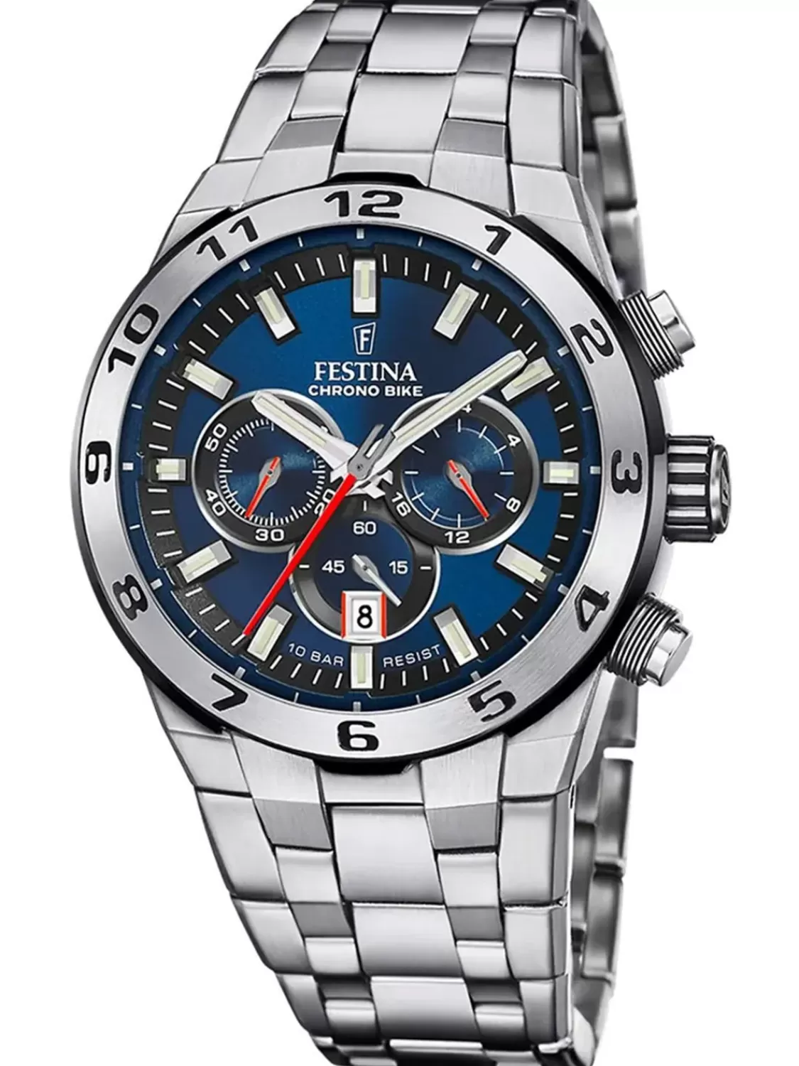 Festina Herrenuhr Chronograph Stahl/Blau | Herrenuhren