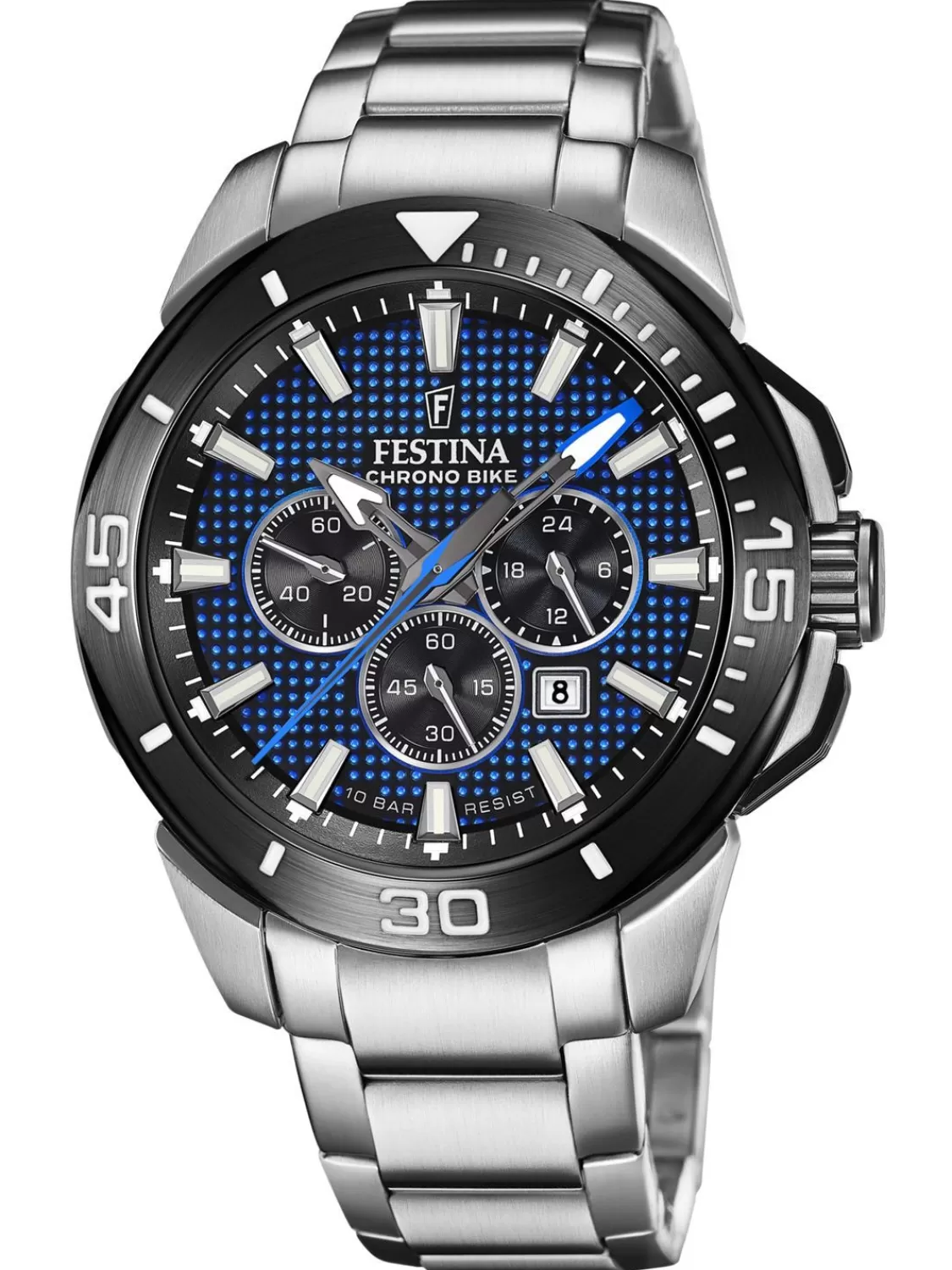 Festina Herrenuhr Chronograph Stahl/Blau | Herrenuhren