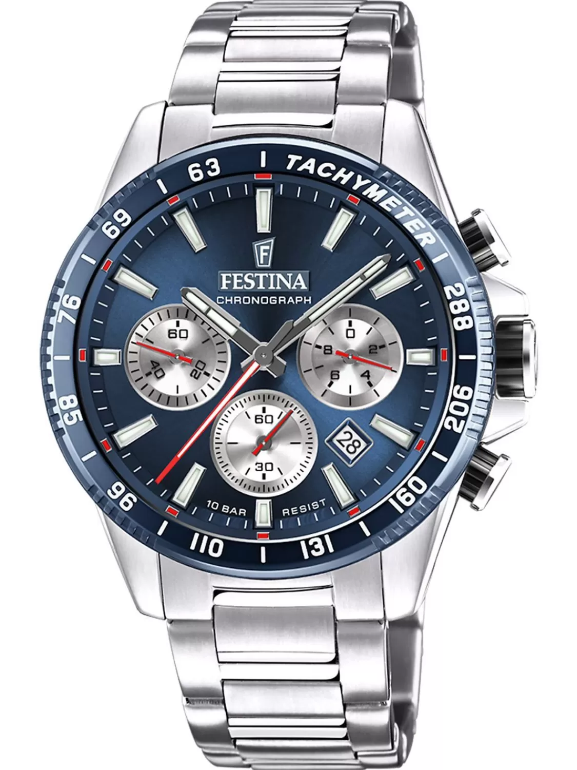 Festina Herrenuhr Chronograph Stahl/Dunkelblau | Herrenuhren