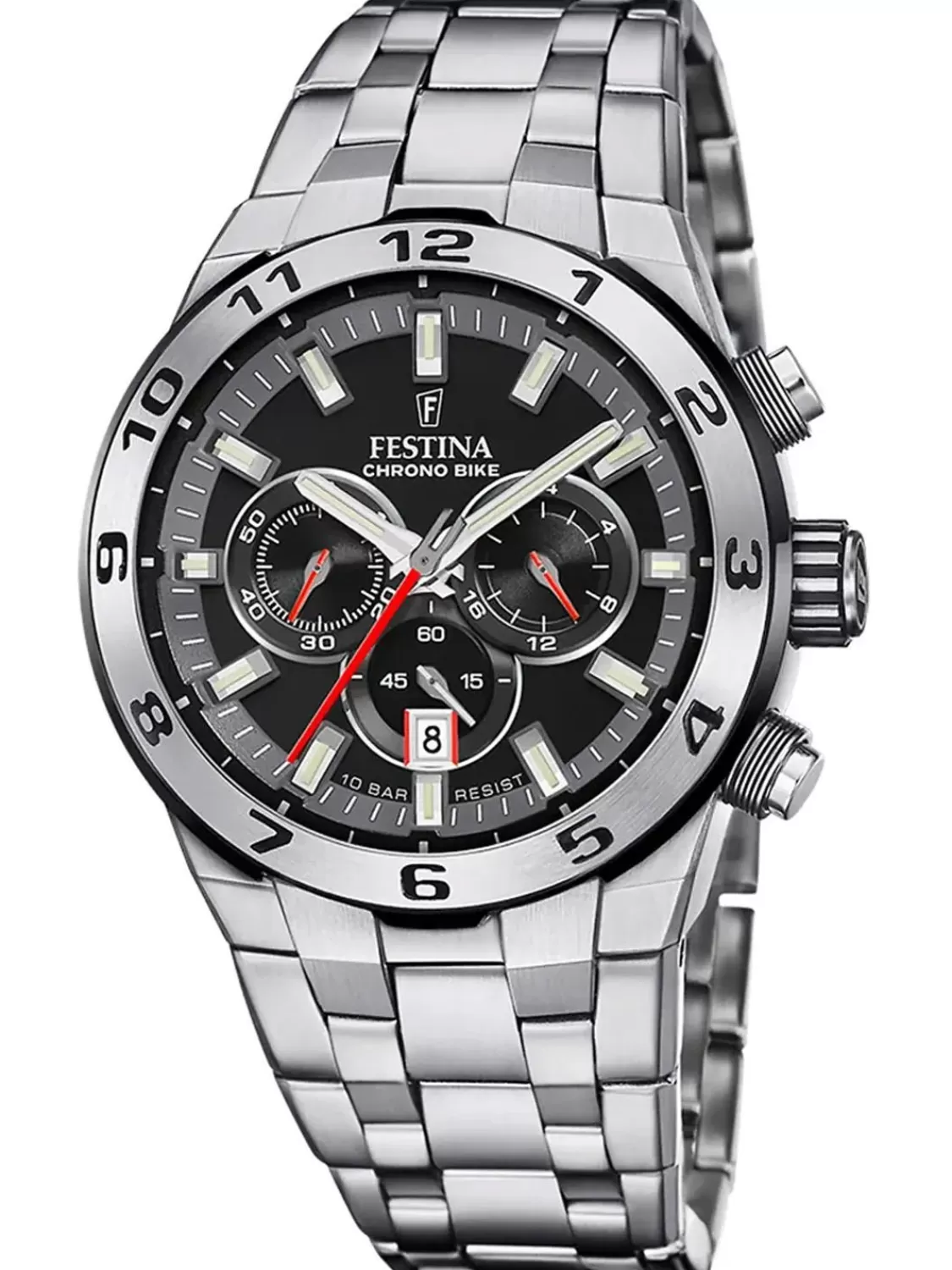 Festina Herrenuhr Chronograph Stahl/Schwarz | Herrenuhren