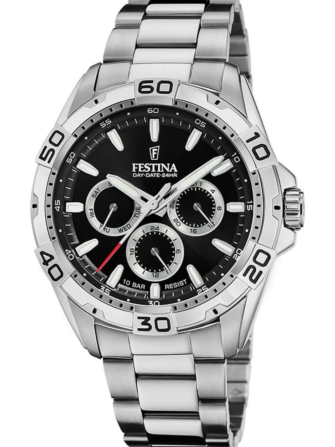 Festina Multifunktionsuhr Fur Herren Stahl/Schwarz | Herrenuhren