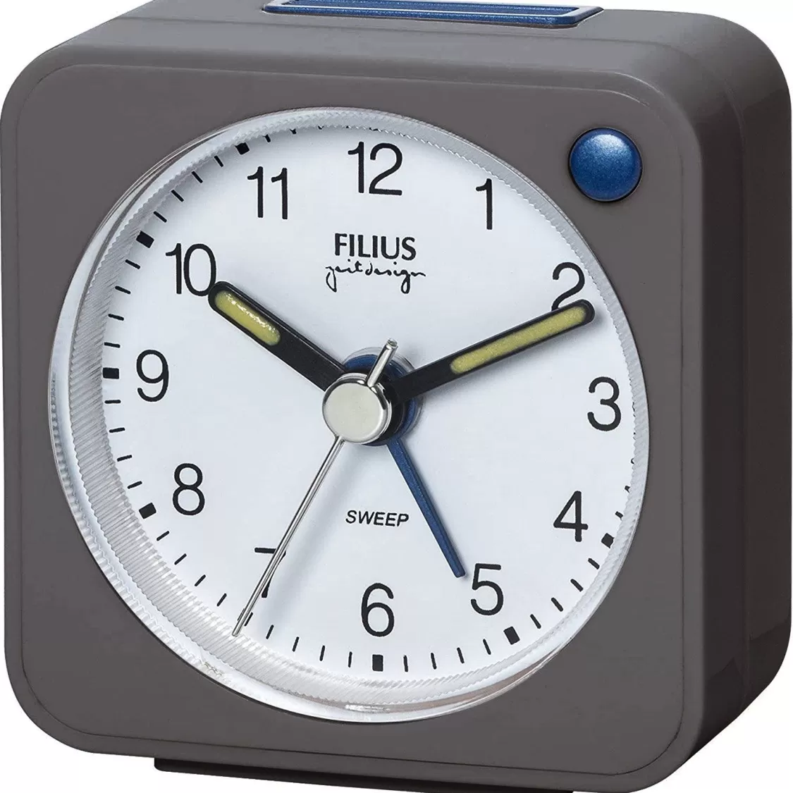 Filius Wecker Ohne Ticken Kleinformat 5,5 X 5,5 Cm Grau | Wecker
