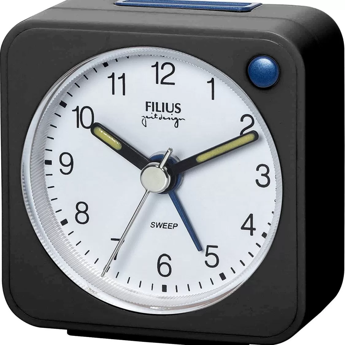 Filius Wecker Ohne Ticken Kleinformat 5,5 X 5,5 Cm Schwarz | Wecker