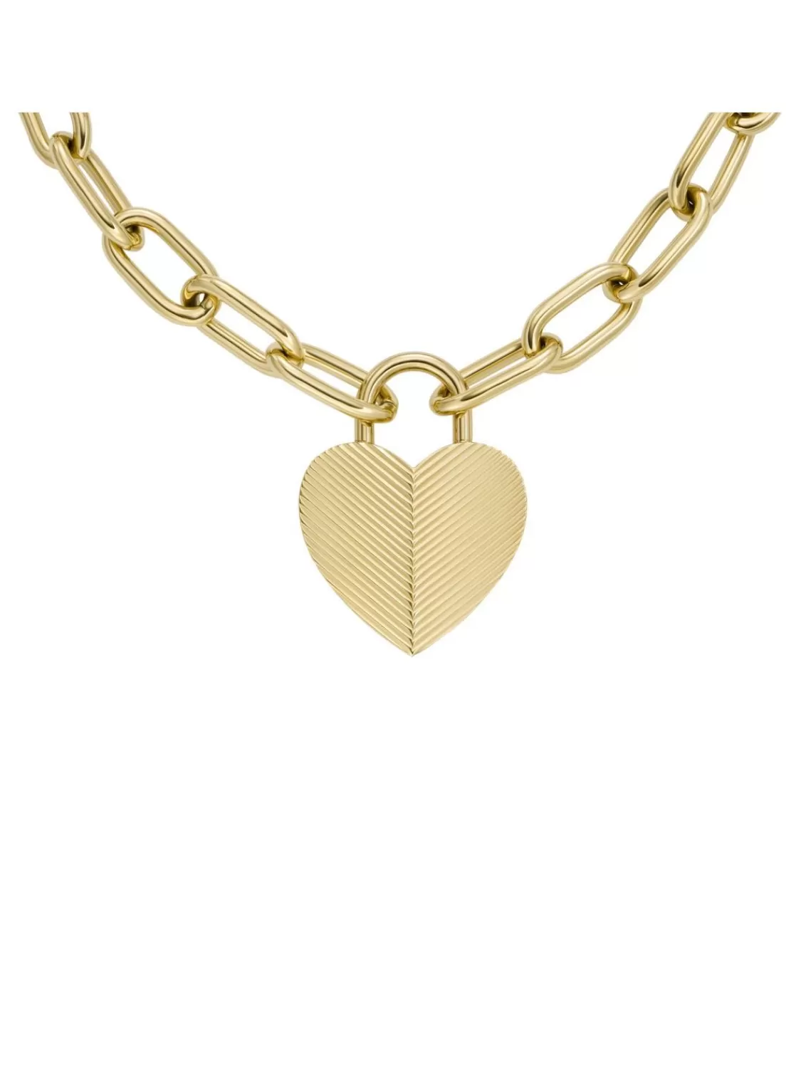 Fossil Damen-Kette Herz Goldfarben | Damenschmuck