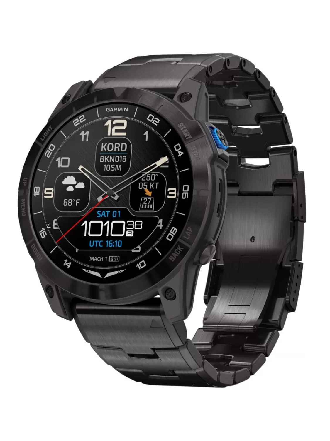 Garmin D2 Mach 1 Pro Piloten-Smartwatch Schwarz/Titan Dlc | Herrenuhren