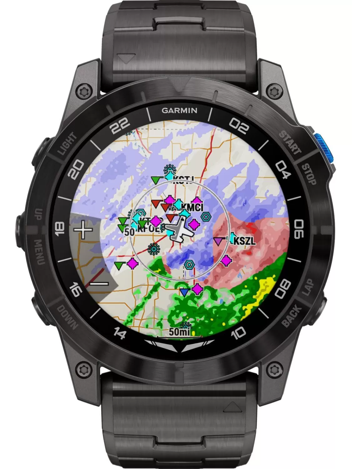 Garmin D2 Mach 1 Pro Piloten-Smartwatch Schwarz/Titan Dlc | Herrenuhren