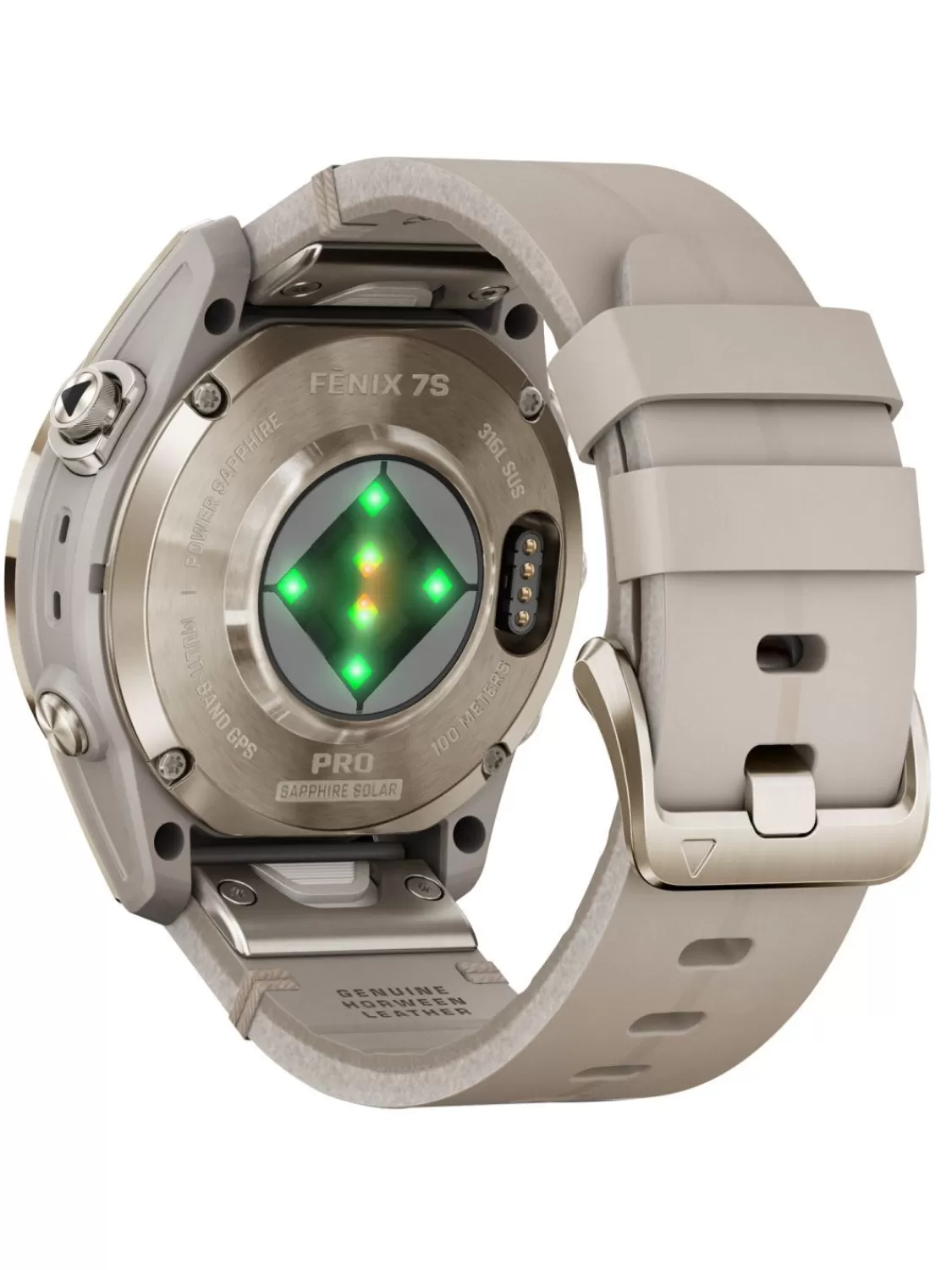 Garmin Fenix 7S Pro Saphir Solar Smartwatch Beige/Gold 2 Bander | Damenuhren