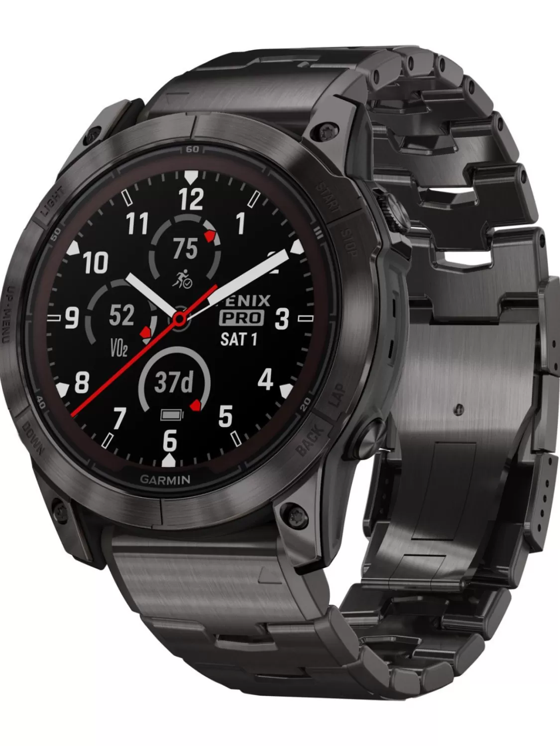 Garmin Fenix 7X Pro Saphir Solar Smartwatch Carbongrau Titanband | Herrenuhren