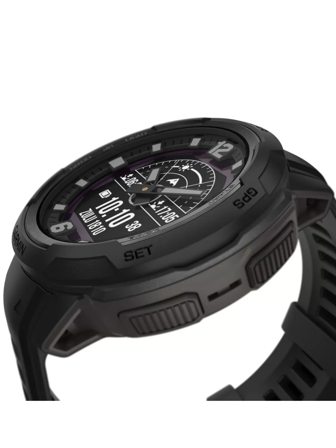 Garmin Instinct Crossover Solar Tactical Schwarz/Schiefergrau | Damenuhren