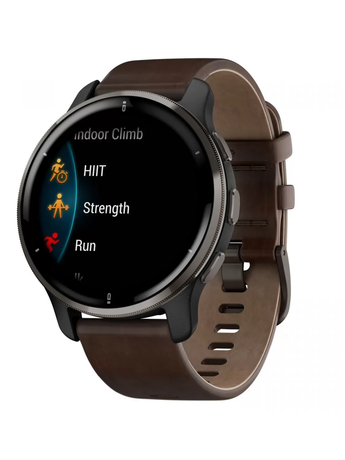 Garmin Venu 2 Plus Fitness Smartwatch Schwarz/Grau + Lederband | Herrenuhren