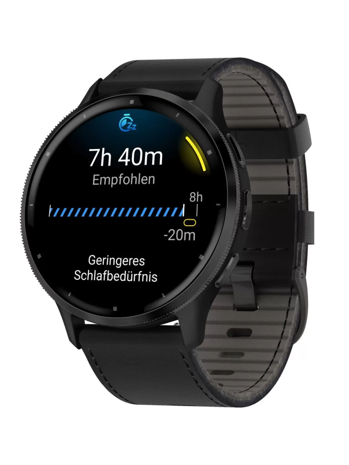 Garmin Venu 3 Fitness Smartwatch Schwarz/Schiefergrau Lederband | Herrenuhren