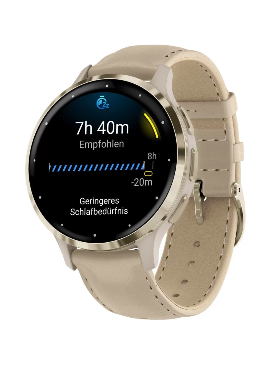 Garmin Venu 3S Fitness Smartwatch Beige/Softgold Mit 2 Bandern | Herrenuhren