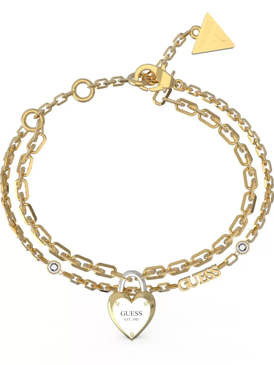 Guess Damen-Armband Heart Lock Goldfarben | Damenschmuck