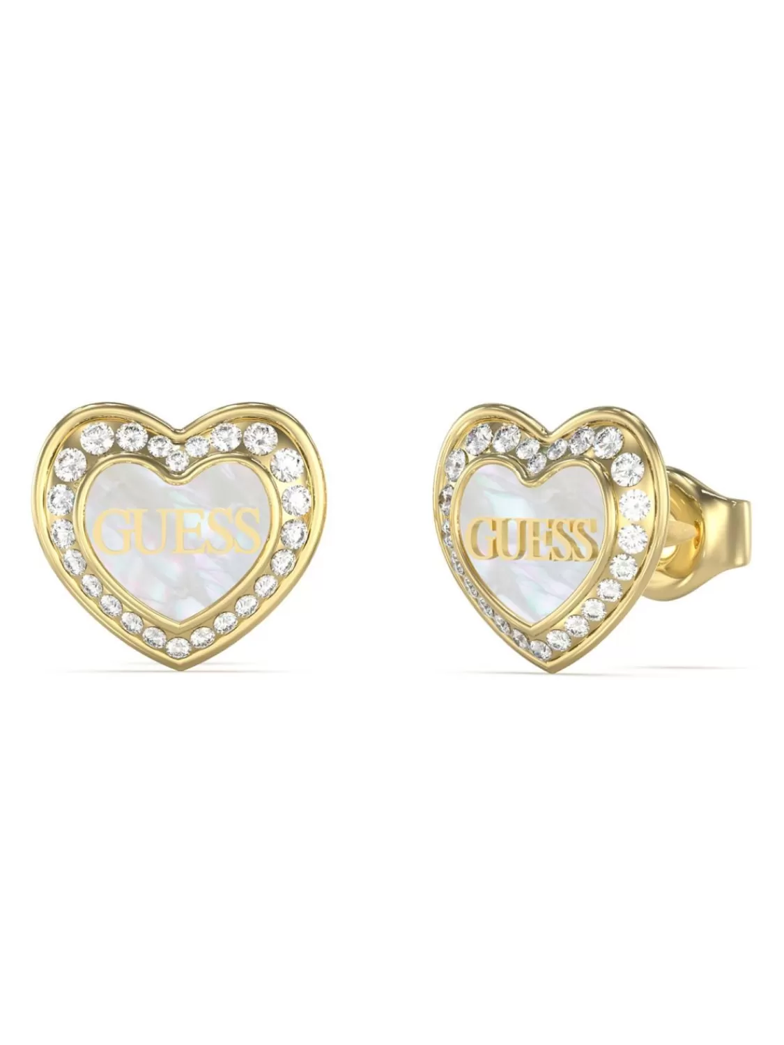 Guess Damen-Ohrstecker Amami Herz Ohrringe Goldfarben | Damenschmuck