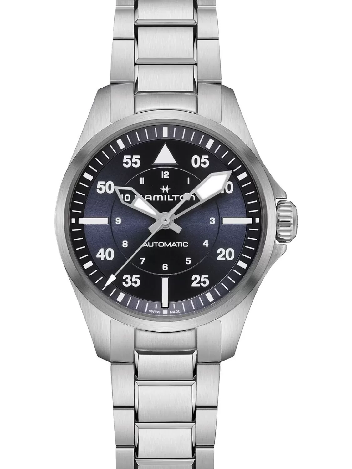 Hamilton Armbanduhr Khaki Aviation Pilot Automatik Stahl/Blau 36 Mm | Herrenuhren