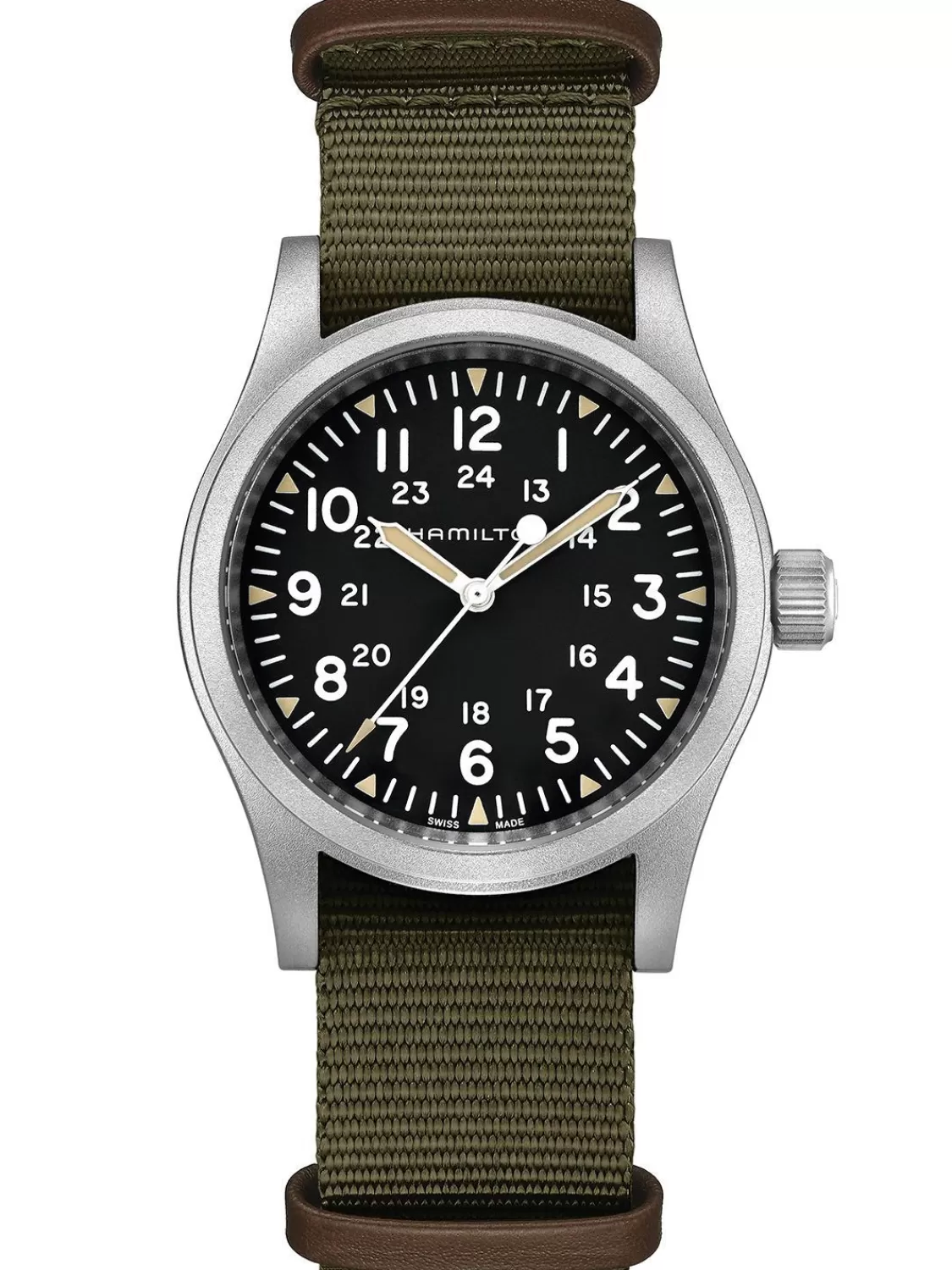 Hamilton Armbanduhr Khaki Field Mechanical 38 Mm Grun/Schwarz | Herrenuhren