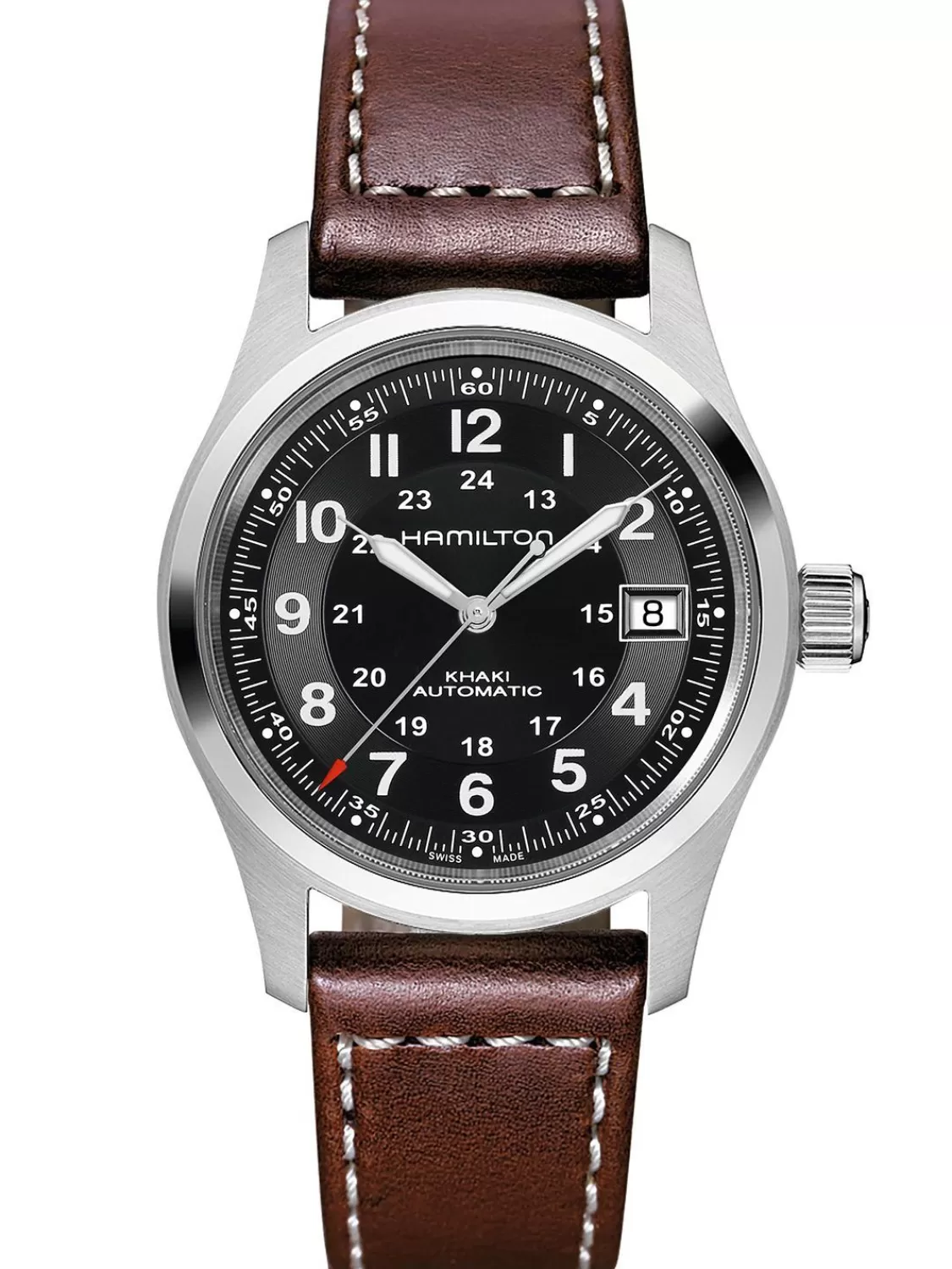 Hamilton Automatik Armbanduhr Khaki Field Auto 38 Mm Braun/Schwarz | Herrenuhren