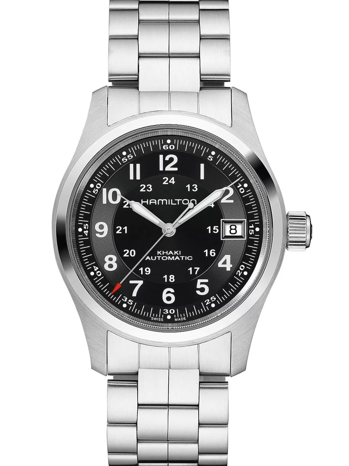 Hamilton Automatikuhr Khaki Field Auto 38 Mm Stahl/Schwarz | Damenuhren