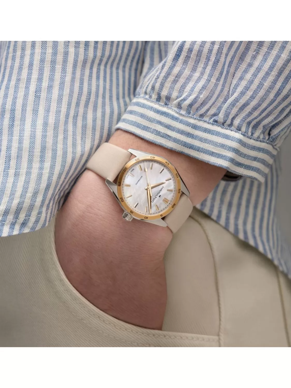 Hamilton Damenuhr Automatik Jazzmaster Performer Bicolor | Damenuhren
