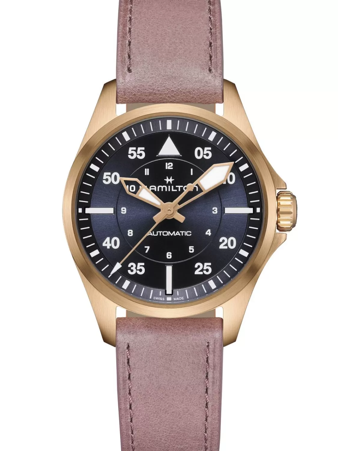 Hamilton Damenuhr Khaki Aviation Pilot Automatik Rose 36 Mm | Damenuhren