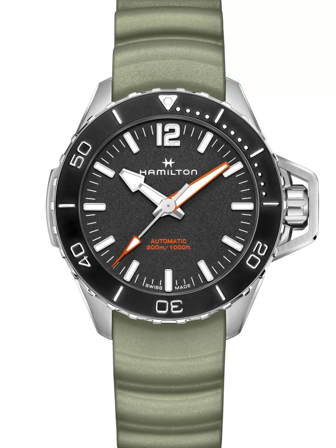 Hamilton Herren-Taucheruhr Khaki Navy Frogman Grun | Herrenuhren