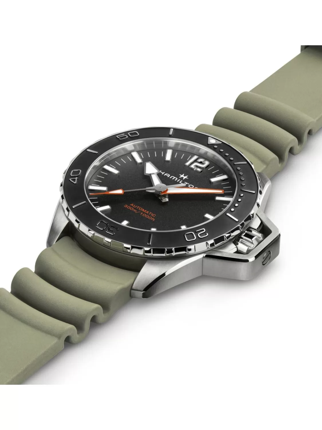 Hamilton Herren-Taucheruhr Khaki Navy Frogman Grun | Herrenuhren