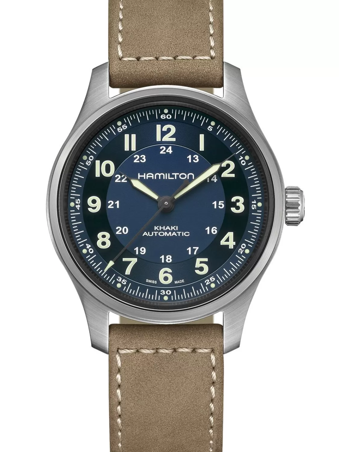 Hamilton Herrenuhr Automatik Khaki Field Titanium Auto Blau | Herrenuhren