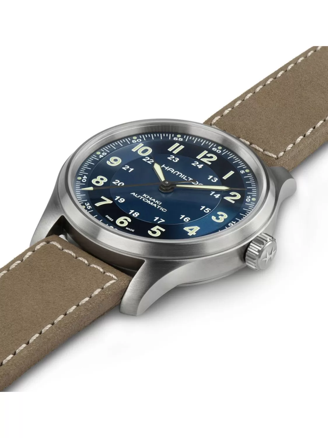 Hamilton Herrenuhr Automatik Khaki Field Titanium Auto Blau | Herrenuhren