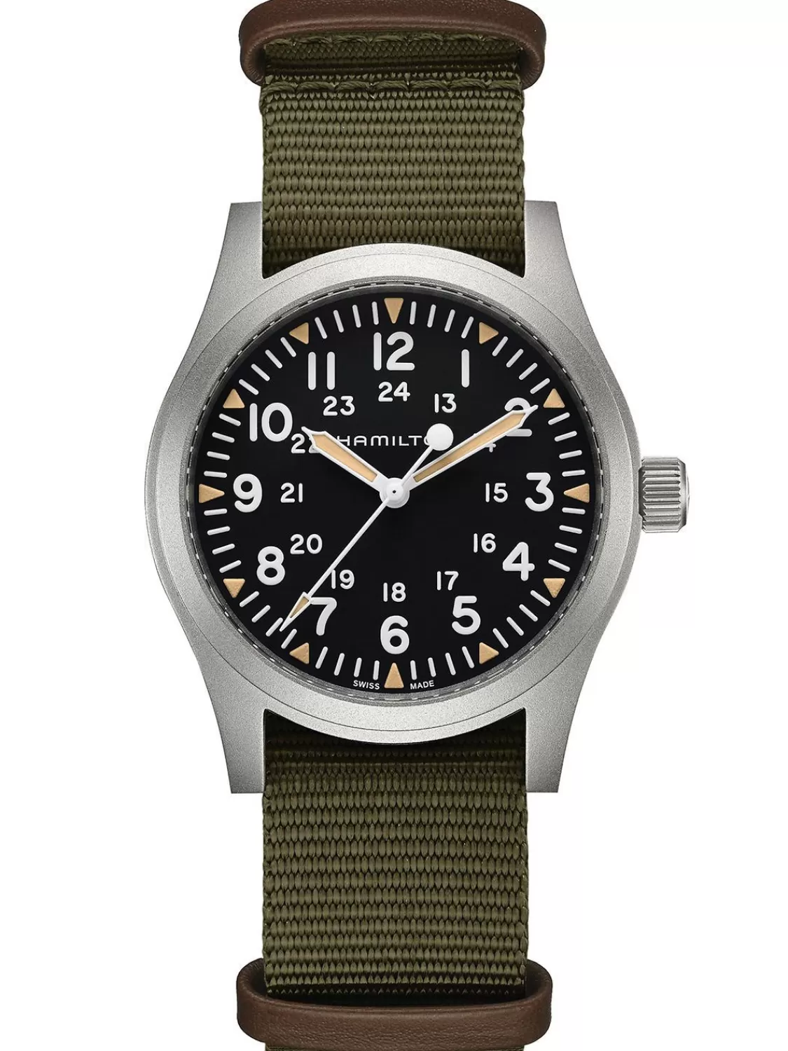 Hamilton Herrenuhr Khaki Field Mechanical 42 Mm Grun/Schwarz | Herrenuhren