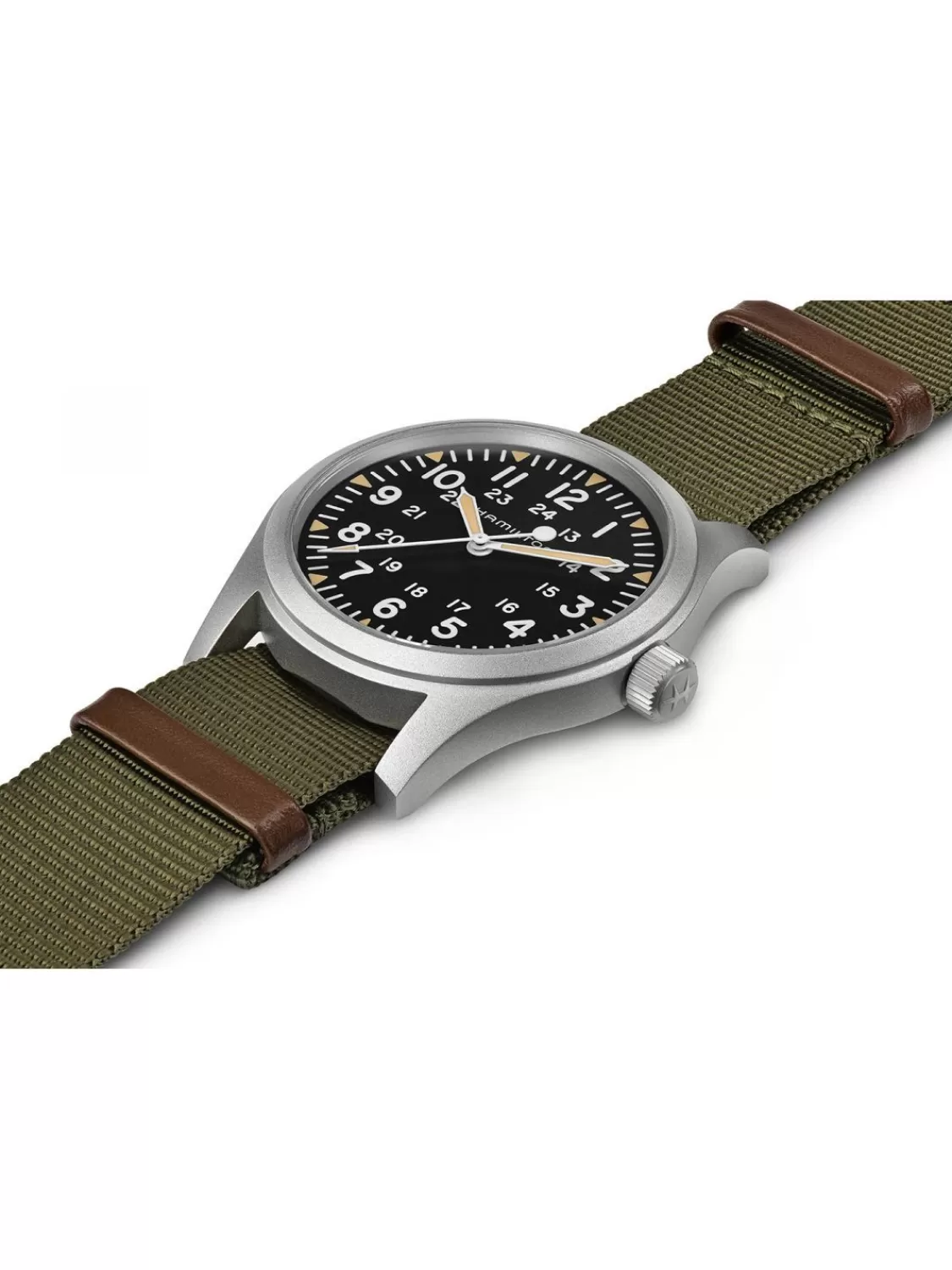 Hamilton Herrenuhr Khaki Field Mechanical 42 Mm Grun/Schwarz | Herrenuhren