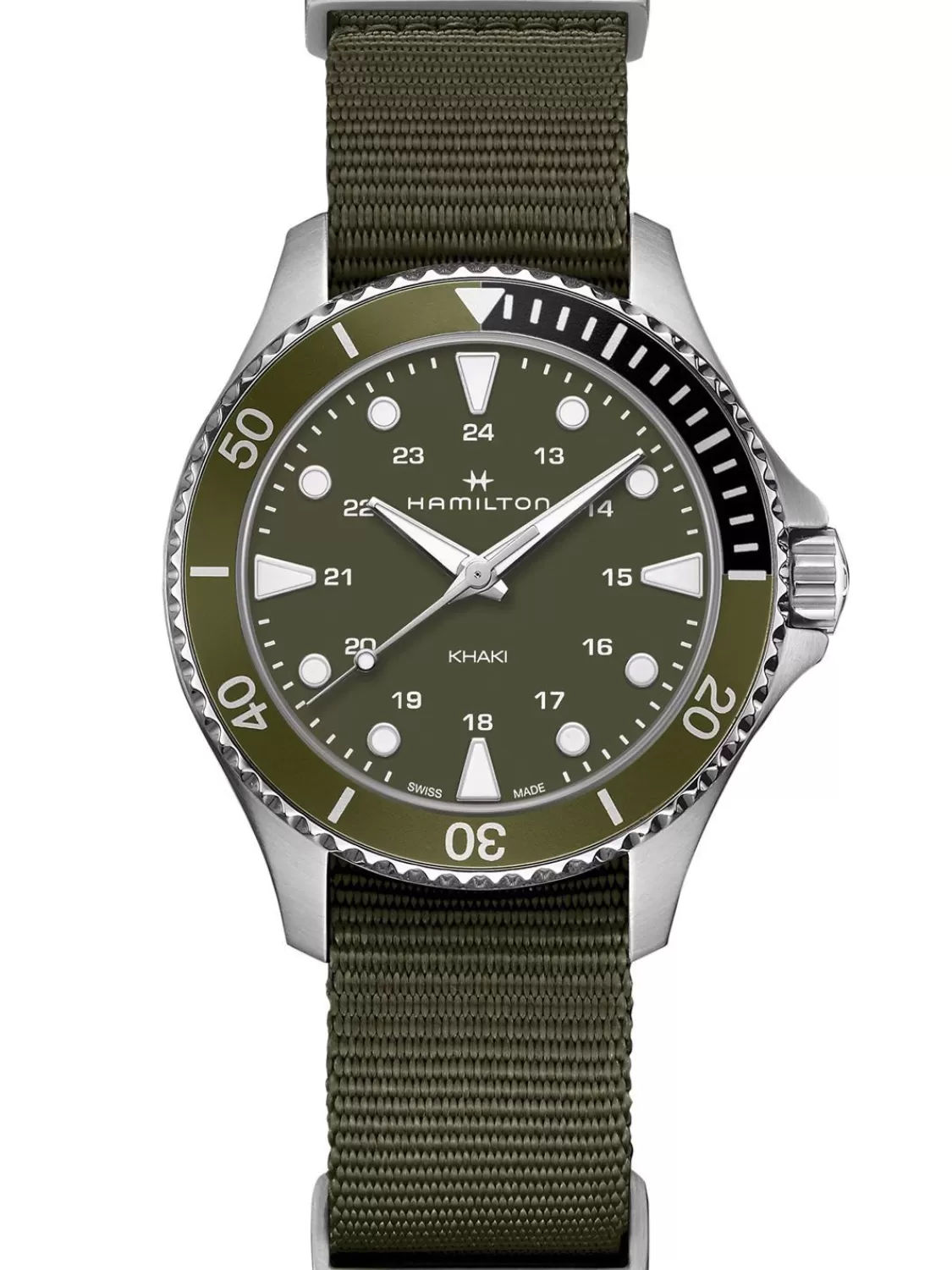 Hamilton Unisex Armbanduhr Khaki Navy Scuba Grun 37 Mm | Herrenuhren