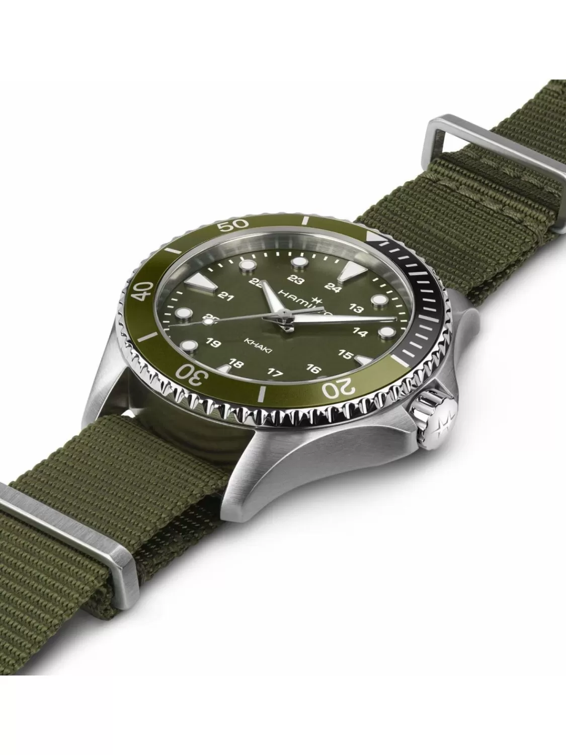 Hamilton Unisex Armbanduhr Khaki Navy Scuba Grun 37 Mm | Herrenuhren