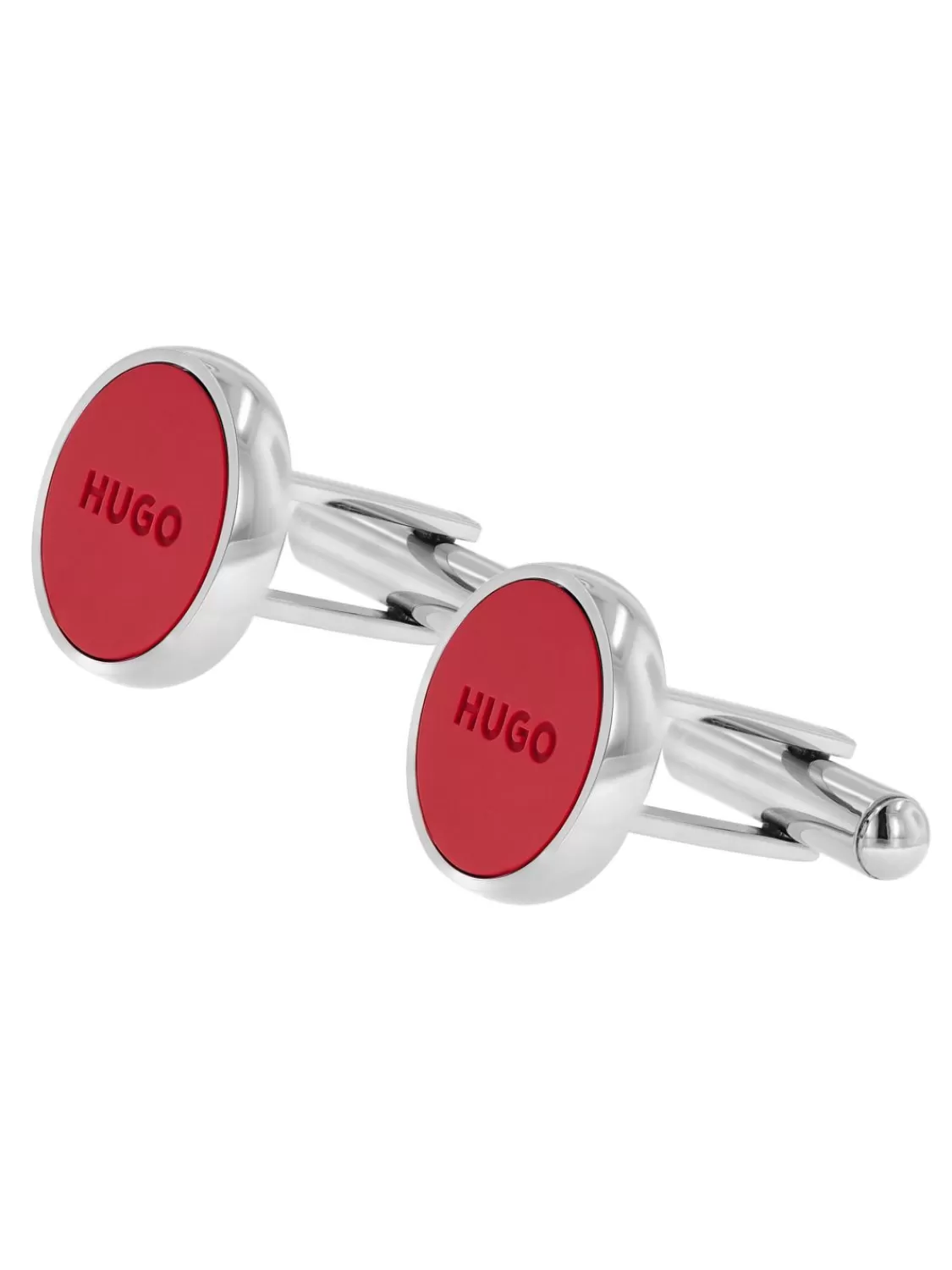 HUGO Manschettenknöpfe Rund Rot E-Color1 | Manschettenknöpfe