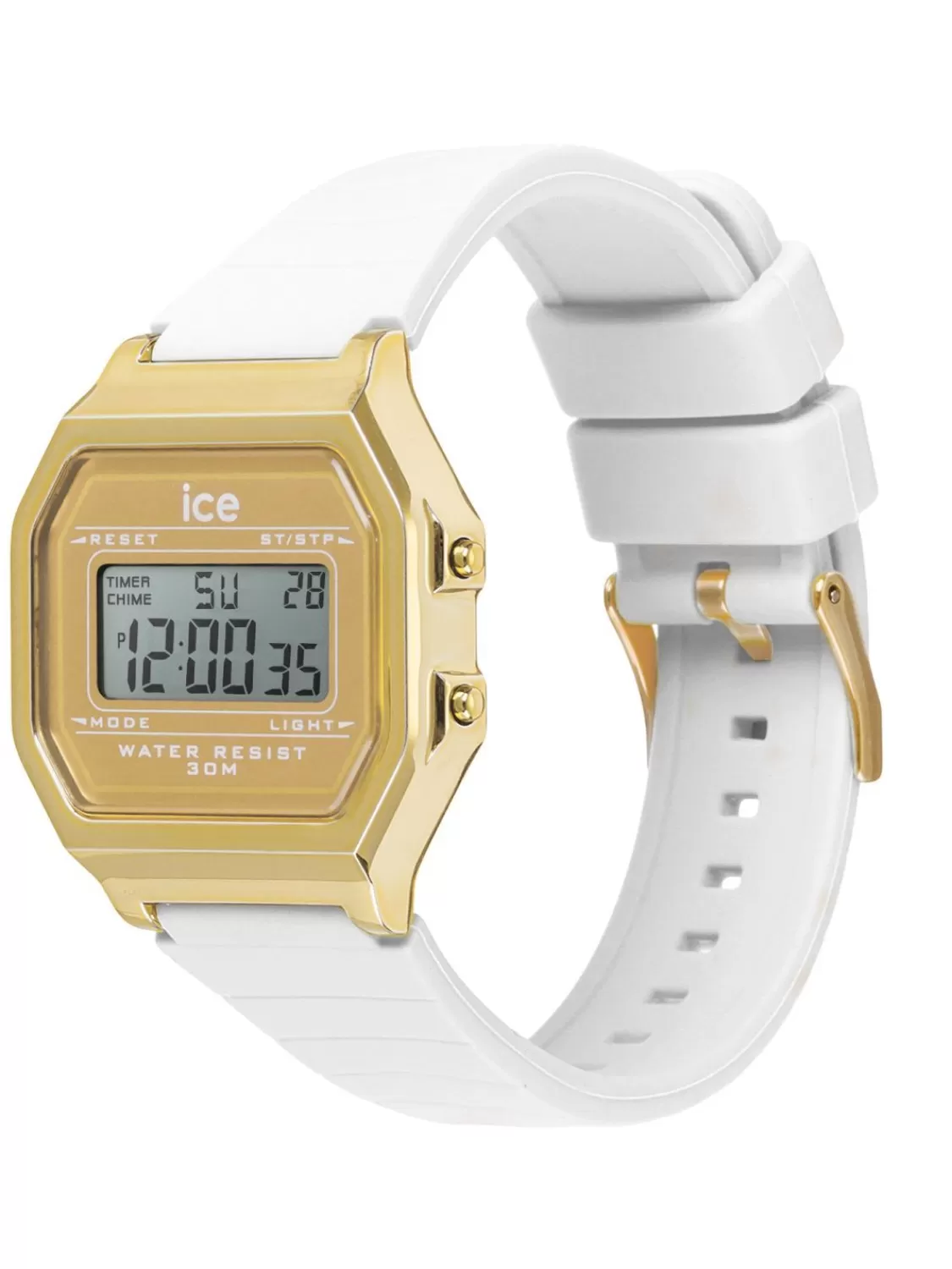 Ice-Watch Armbanduhr Ice Digit Retro Weis/Goldfarben S | Herrenuhren