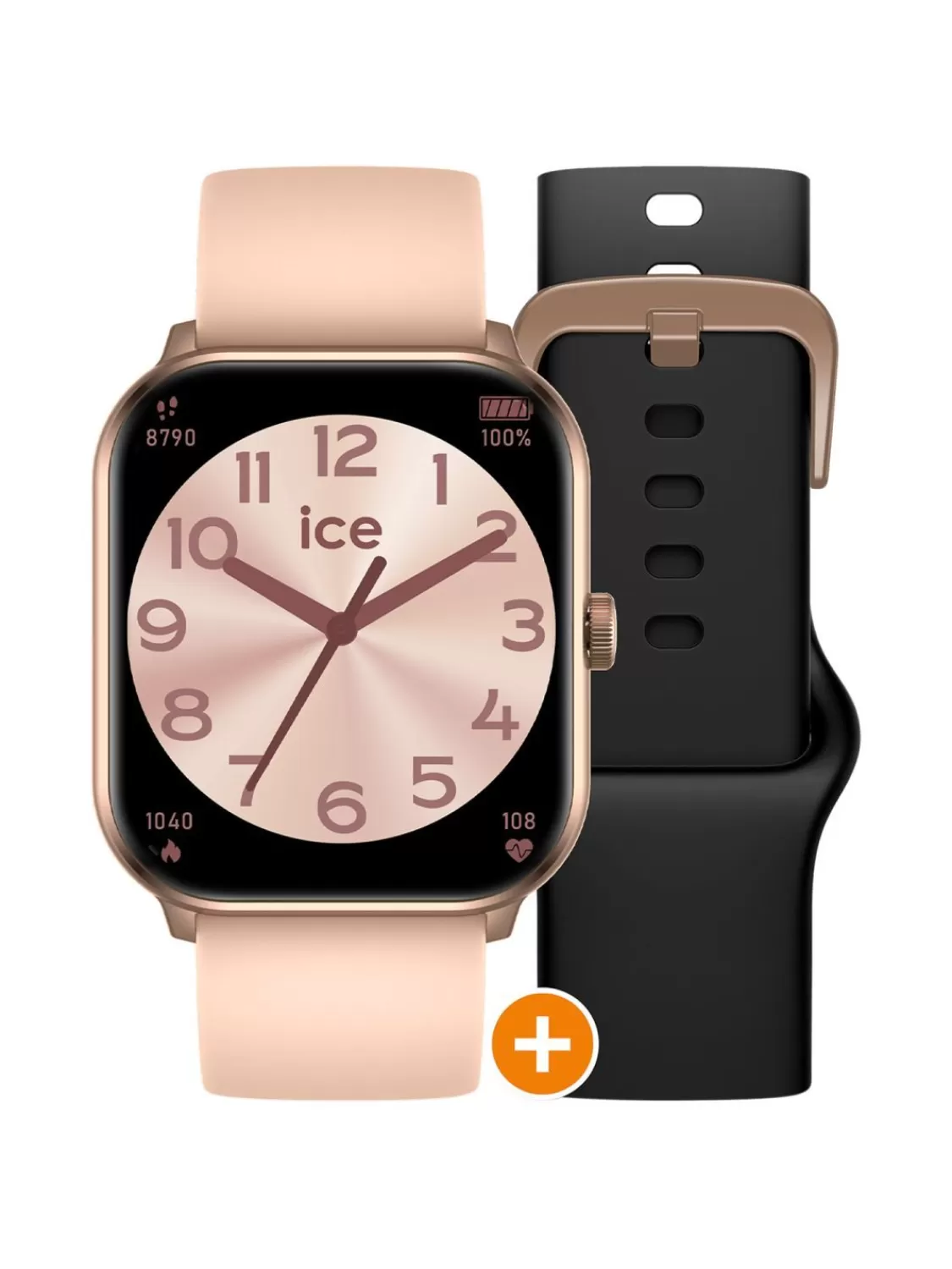 Ice-Watch Smartwatch Ice Smart One Rosegoldfarben Rosa/Schwarz | Damenuhren