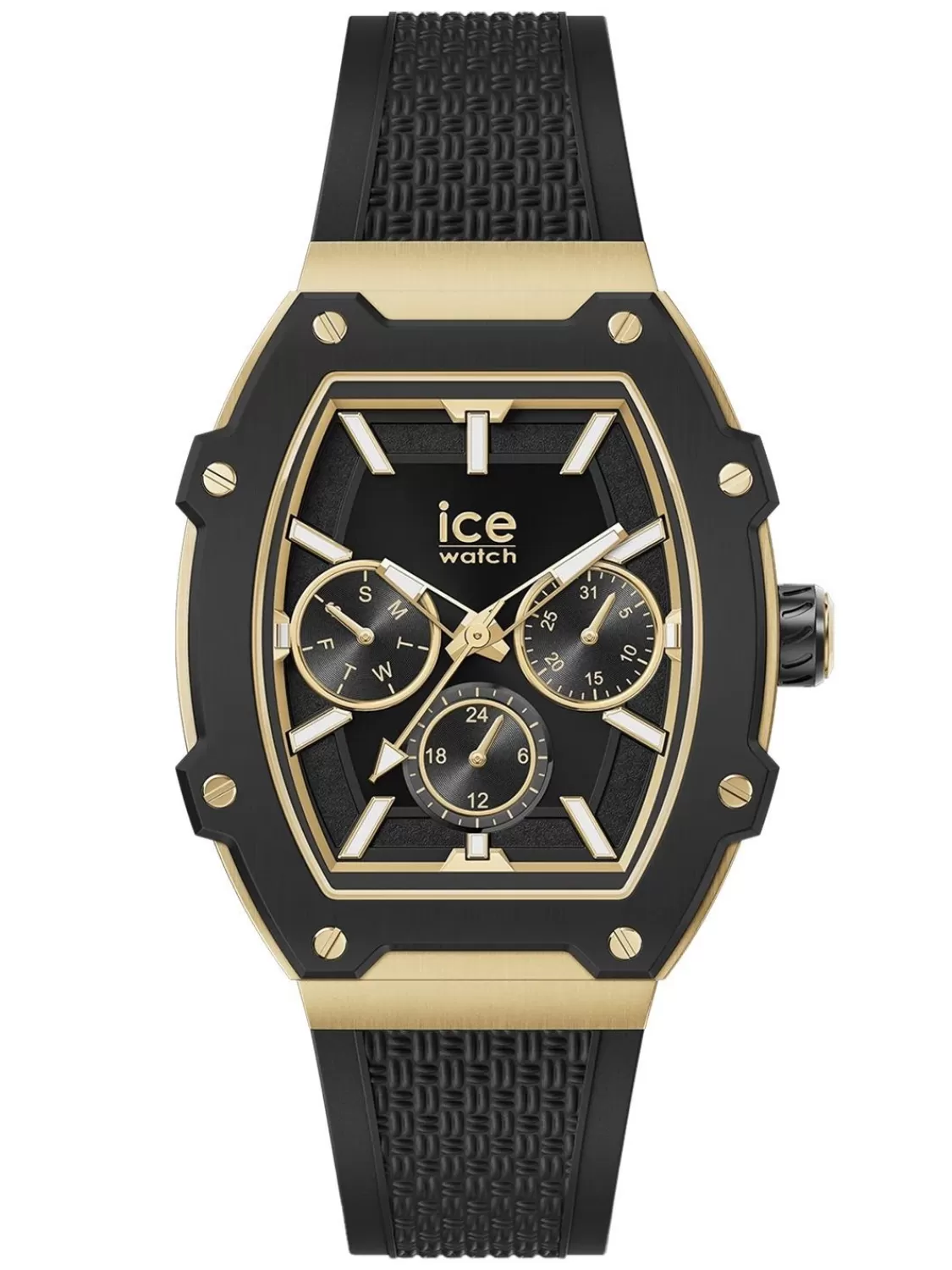 Ice-Watch Unisex-Uhr Multifunktion Ice Boliday S Schwarz/Goldfarben | Herrenuhren