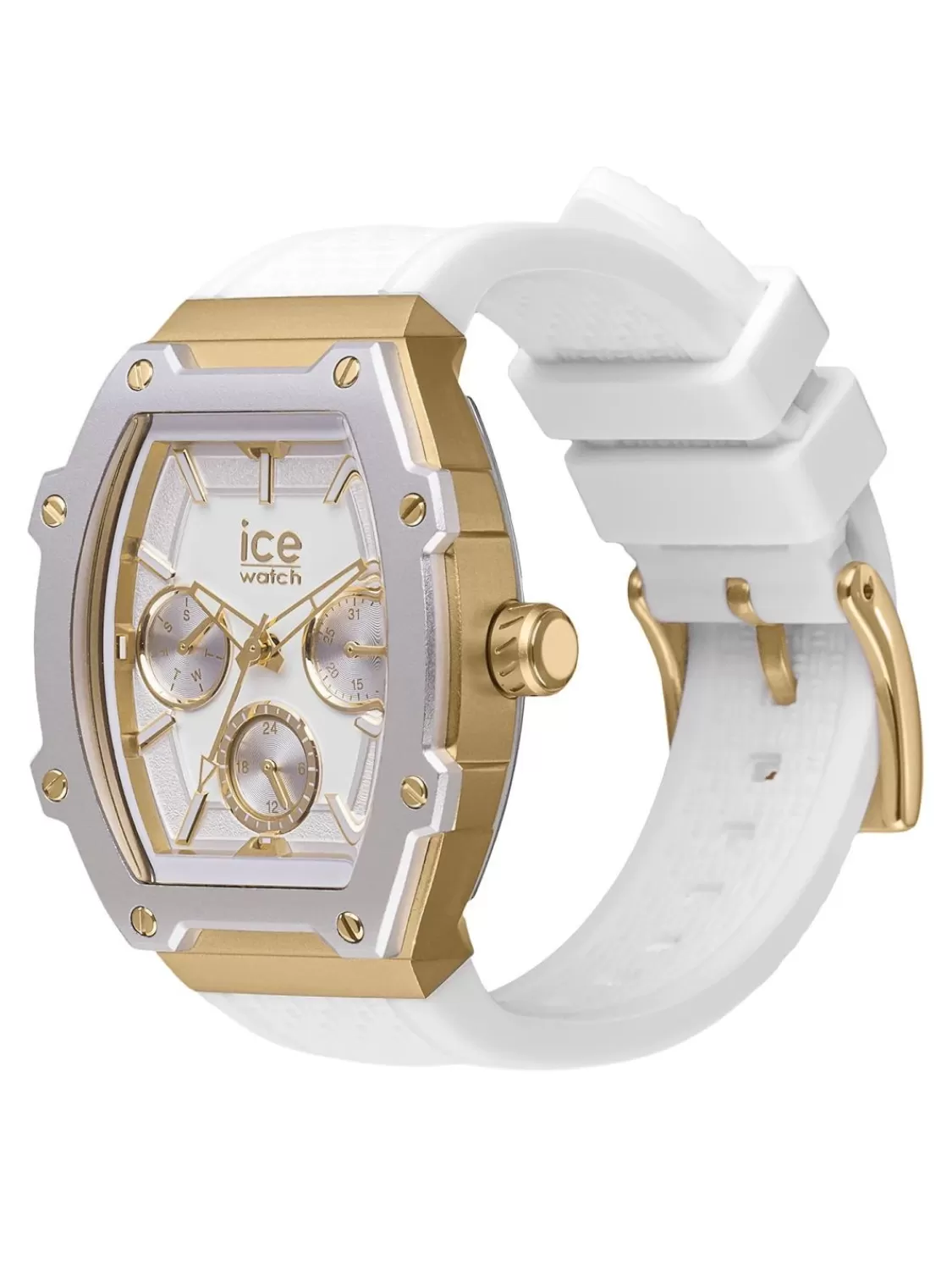 Ice-Watch Unisexuhr Multifunktion Ice Boliday S Weis Goldfarben | Damenuhren