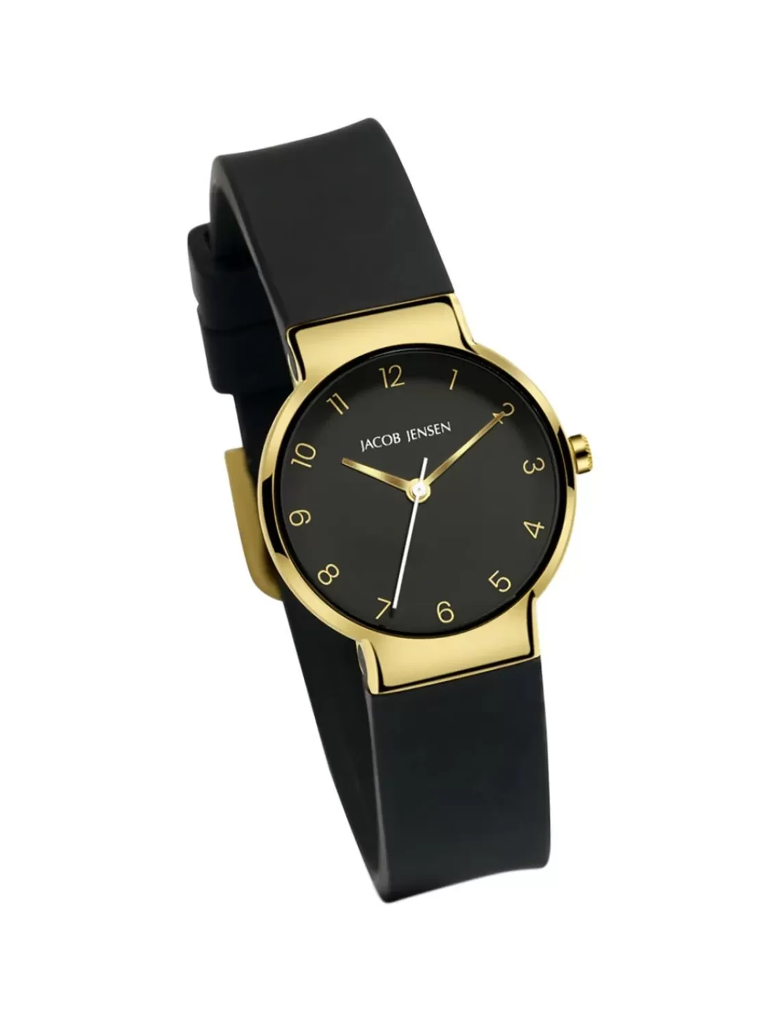 Jacob Jensen Damenarmbanduhr Titan Quarz Schwarz/Goldfarben | Damenuhren