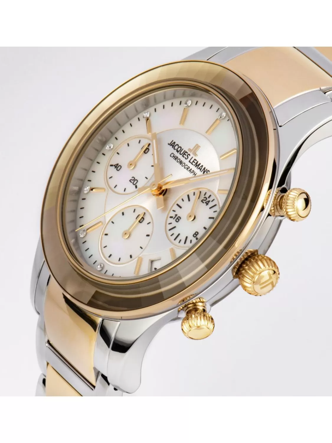 Jacques Lemans Damen-Armbanduhr Chronograph Bicolor | Damenuhren
