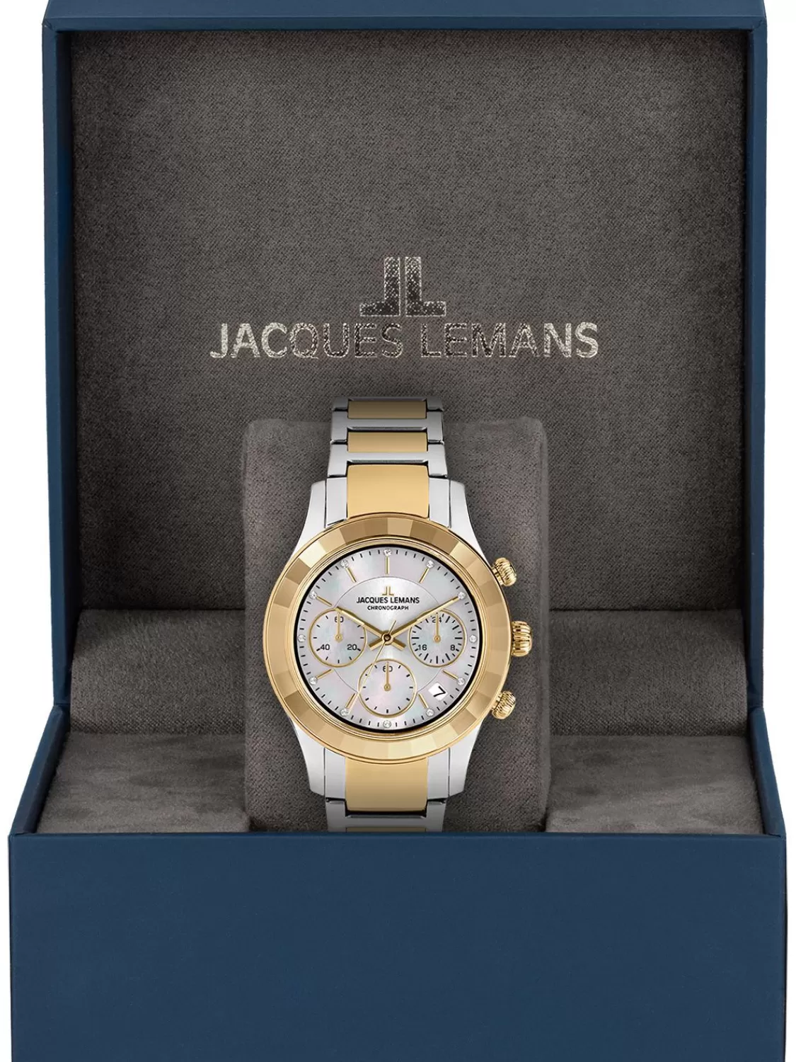 Jacques Lemans Damen-Armbanduhr Chronograph Bicolor | Damenuhren