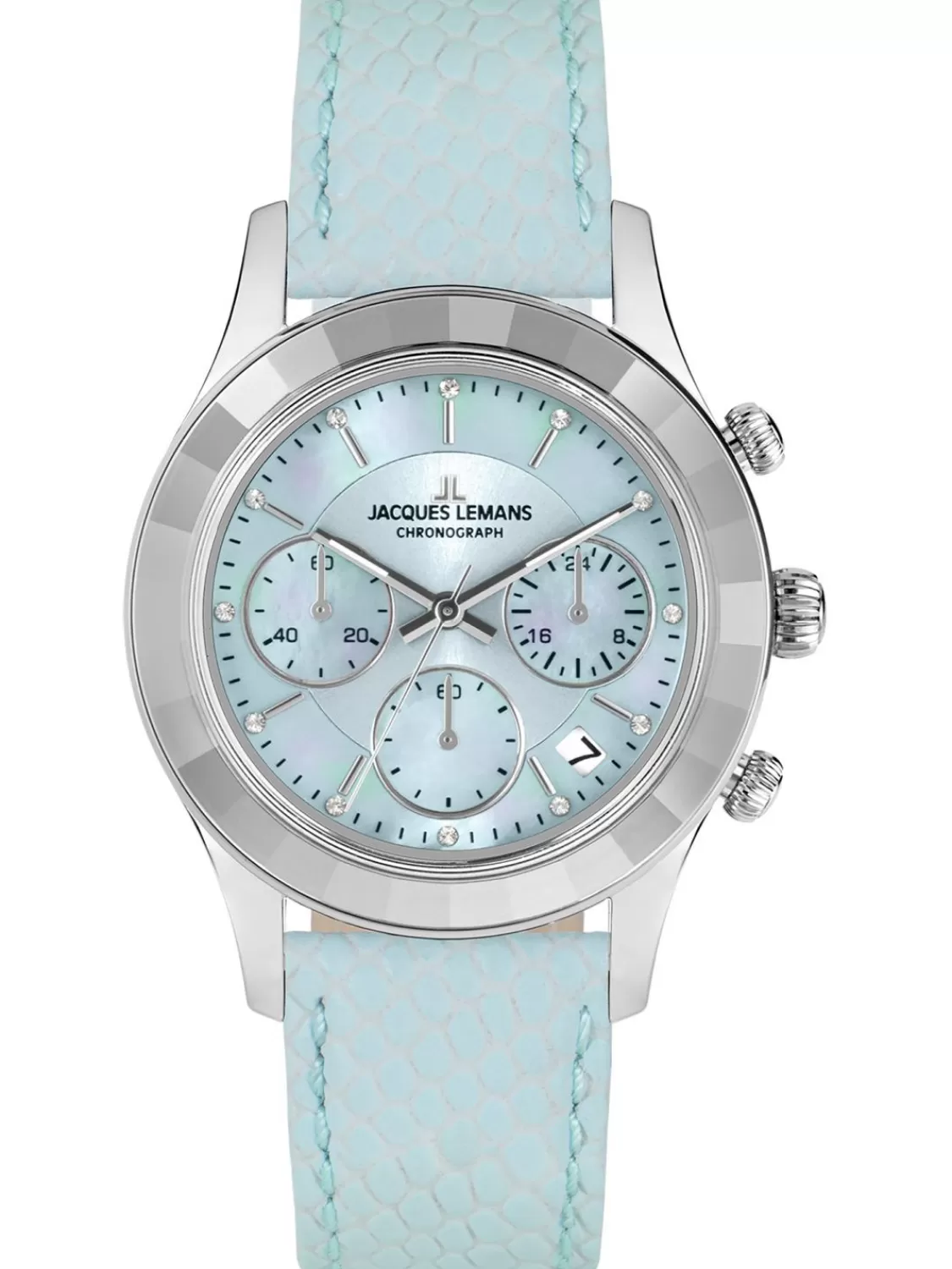 Jacques Lemans Damen-Chronograph Hellblau | Damenuhren