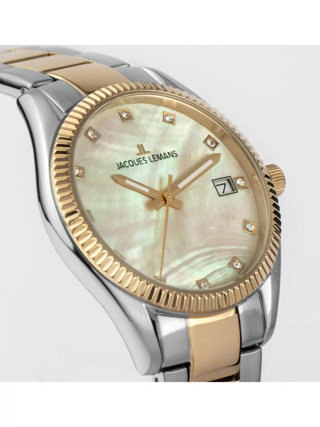 Jacques Lemans Damenuhr Derby Bicolor/Perlmutt | Damenuhren