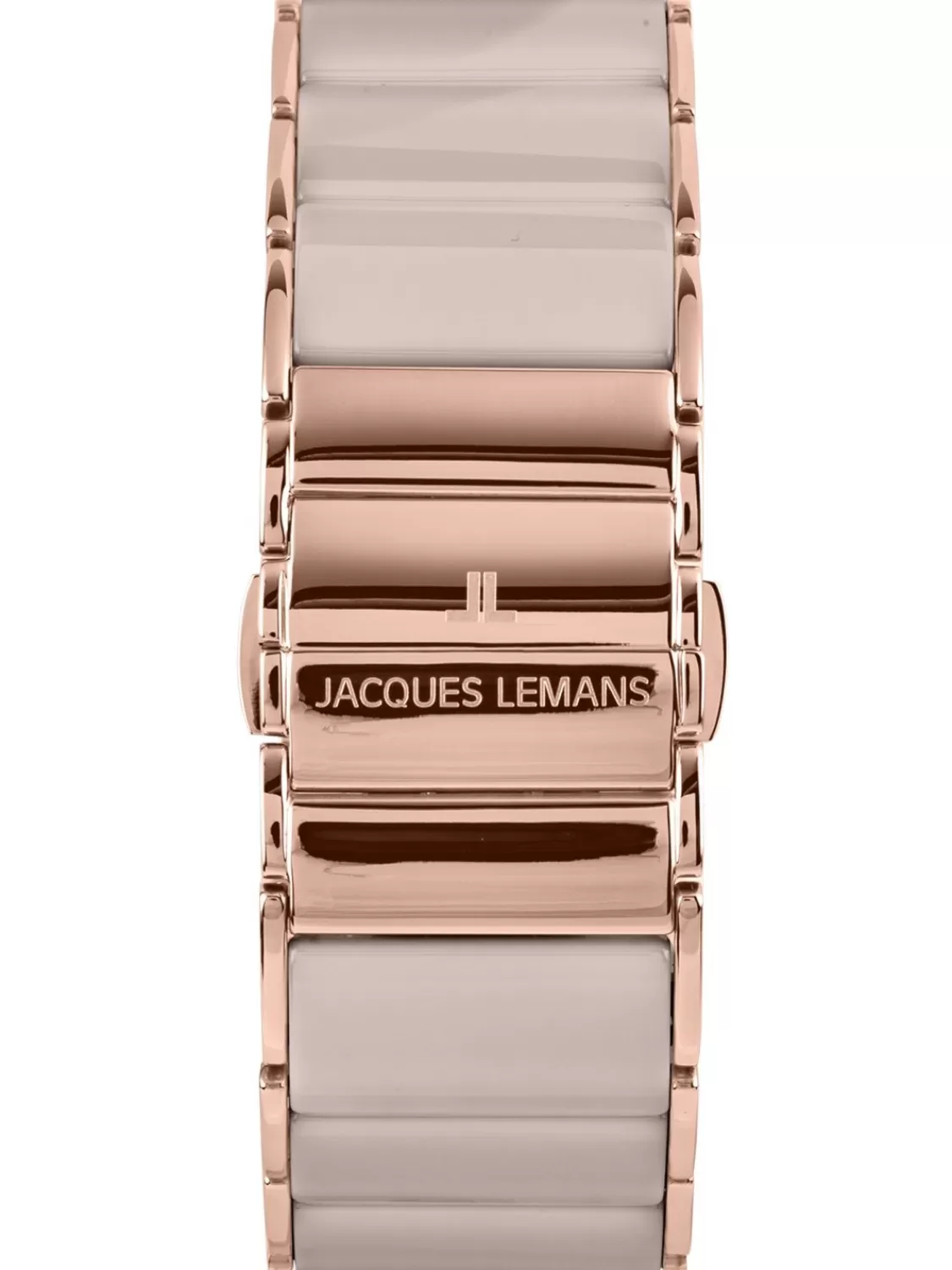 Jacques Lemans Damenuhr Dublin Keramik Sand/Rosegoldfarben | Damenuhren