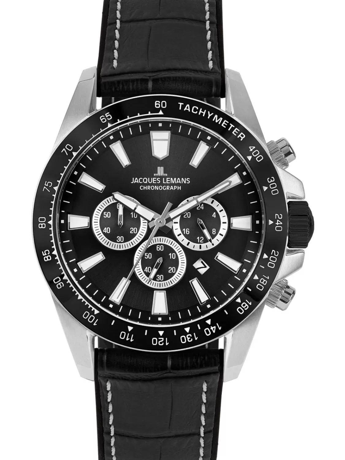 Jacques Lemans Herren-Armbanduhr Chronograph Liverpool Schwarz | Herrenuhren