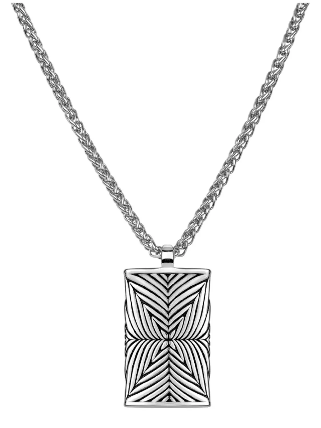 Jacques Lemans Herren-Halskette Mit Dog Tag Anhanger Edelstahl | Herrenschmuck