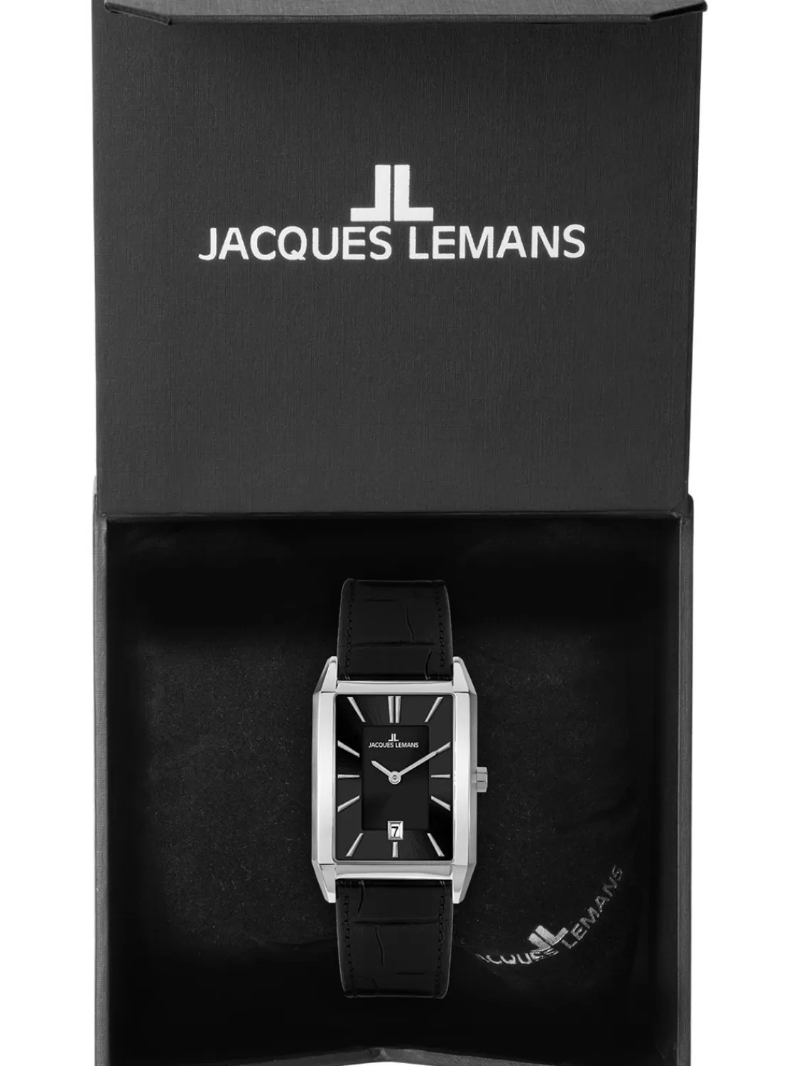 Jacques Lemans Herrenuhr Quarz Mit Lederband Schwarz | Herrenuhren