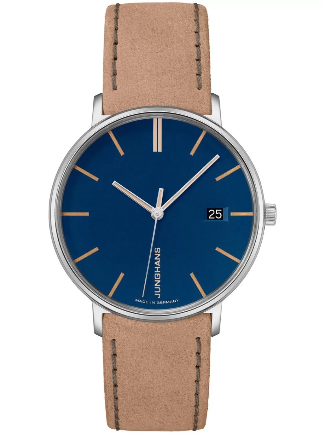 Junghans Damen-Armbanduhr Form Beige/Blau | Damenuhren