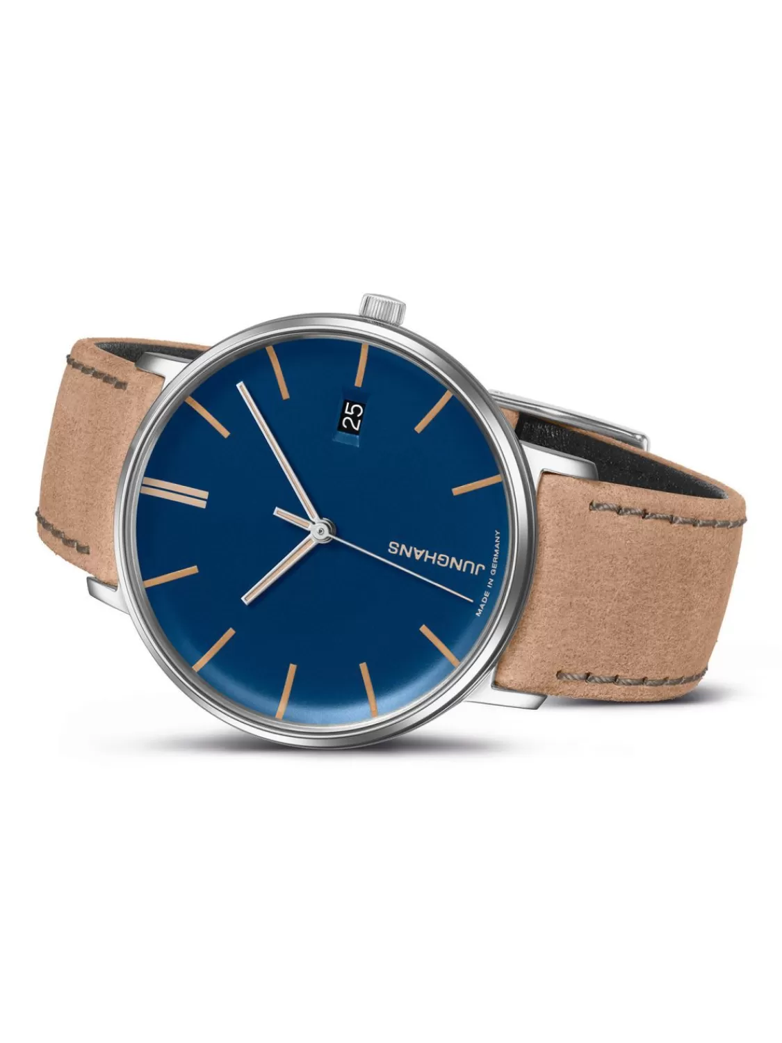 Junghans Damen-Armbanduhr Form Beige/Blau | Damenuhren